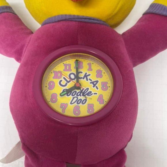 1994~ Wide-A-Awake-Ups Clock-A-Doodle-Doo Plush Clock Doll Rare- WORKS. - Picture 4 of 8